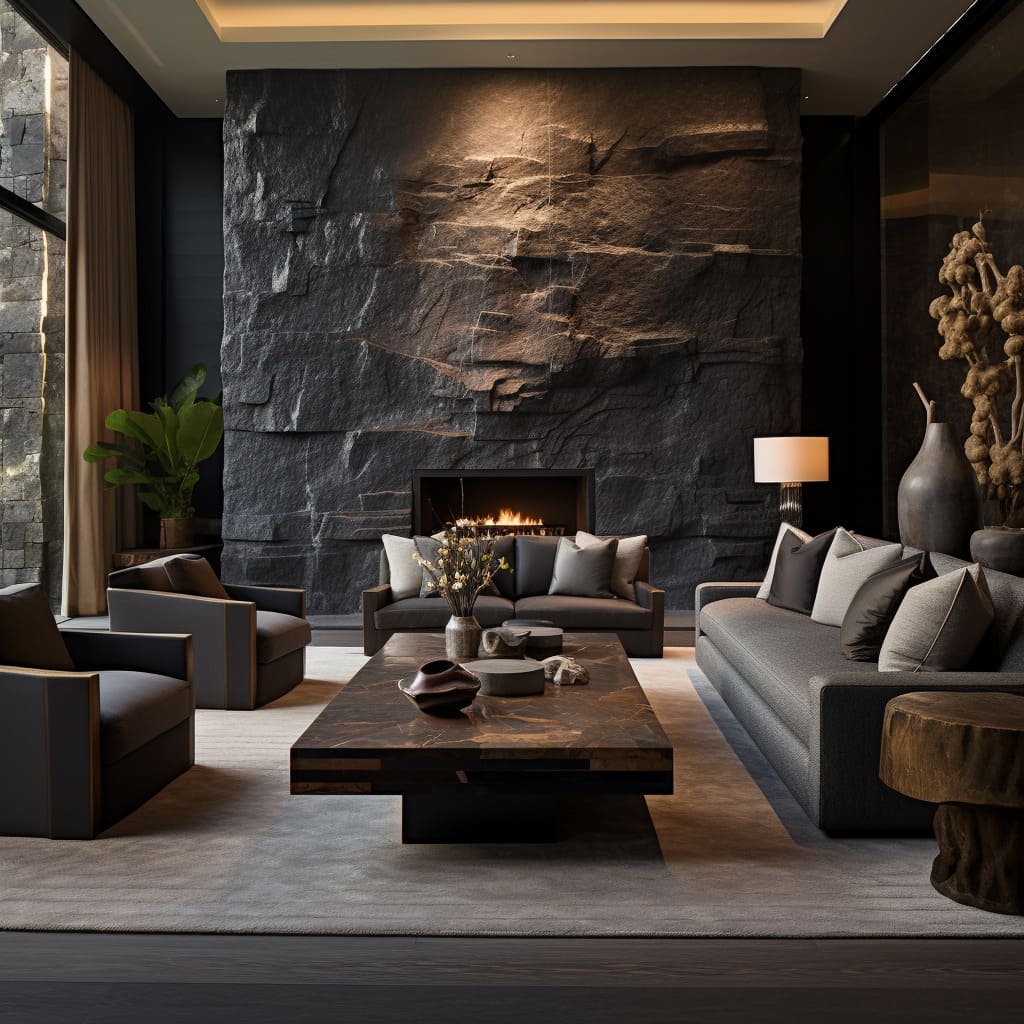 In-this-large-living-room-interior-design-stone-cladding-adds-a-rustic-charm-to-the-space